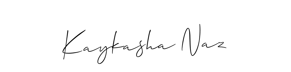 Create a beautiful signature design for name Kaykasha Naz. With this signature (Allison_Script) fonts, you can make a handwritten signature for free. Kaykasha Naz signature style 2 images and pictures png