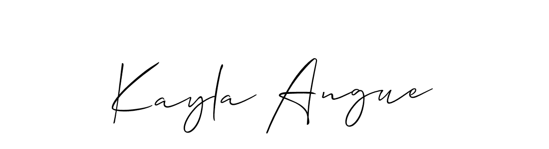 Make a short Kayla Angue signature style. Manage your documents anywhere anytime using Allison_Script. Create and add eSignatures, submit forms, share and send files easily. Kayla Angue signature style 2 images and pictures png