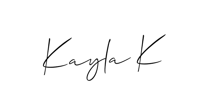 This is the best signature style for the Kayla K name. Also you like these signature font (Allison_Script). Mix name signature. Kayla K signature style 2 images and pictures png