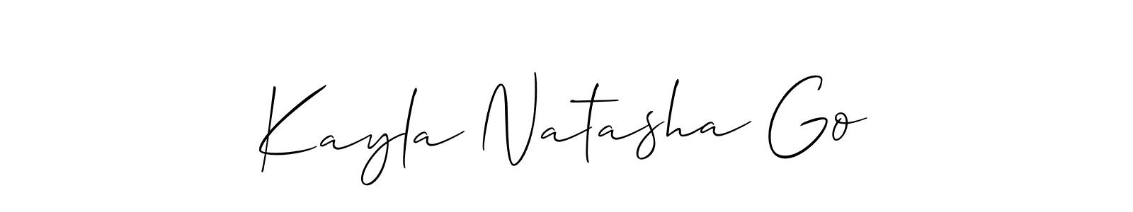 Use a signature maker to create a handwritten signature online. With this signature software, you can design (Allison_Script) your own signature for name Kayla Natasha Go. Kayla Natasha Go signature style 2 images and pictures png