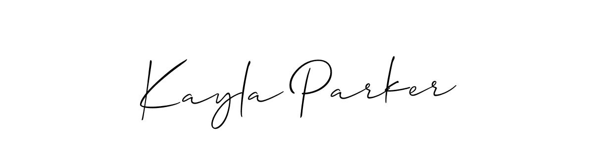Create a beautiful signature design for name Kayla Parker. With this signature (Allison_Script) fonts, you can make a handwritten signature for free. Kayla Parker signature style 2 images and pictures png