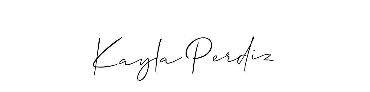 How to make Kayla Perdiz signature? Allison_Script is a professional autograph style. Create handwritten signature for Kayla Perdiz name. Kayla Perdiz signature style 2 images and pictures png