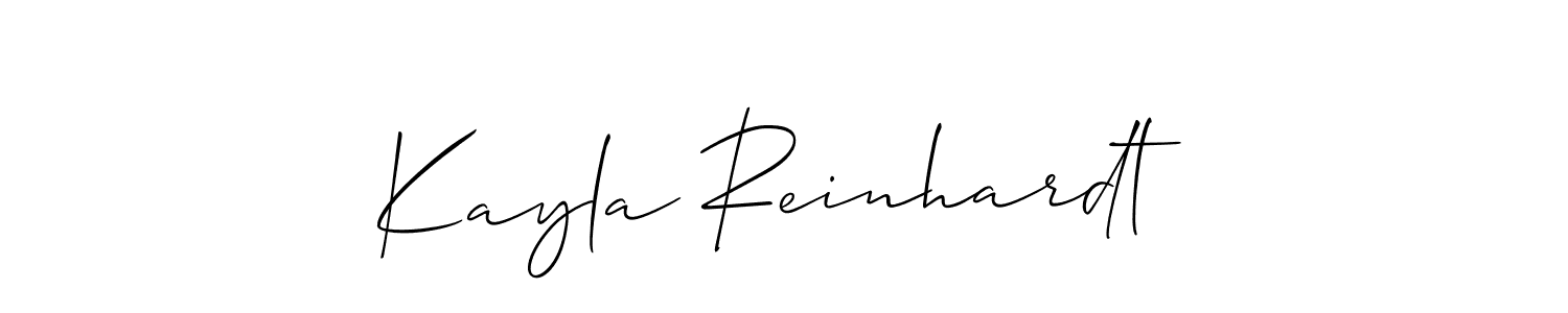 if you are searching for the best signature style for your name Kayla Reinhardt. so please give up your signature search. here we have designed multiple signature styles  using Allison_Script. Kayla Reinhardt signature style 2 images and pictures png