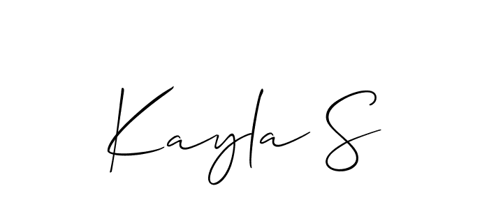 Make a beautiful signature design for name Kayla S. Use this online signature maker to create a handwritten signature for free. Kayla S signature style 2 images and pictures png