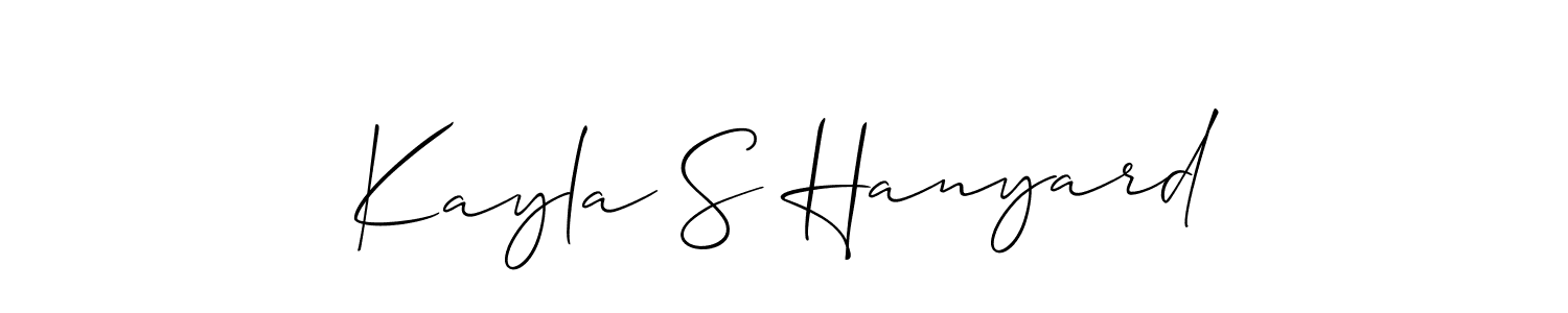 Best and Professional Signature Style for Kayla S Hanyard. Allison_Script Best Signature Style Collection. Kayla S Hanyard signature style 2 images and pictures png