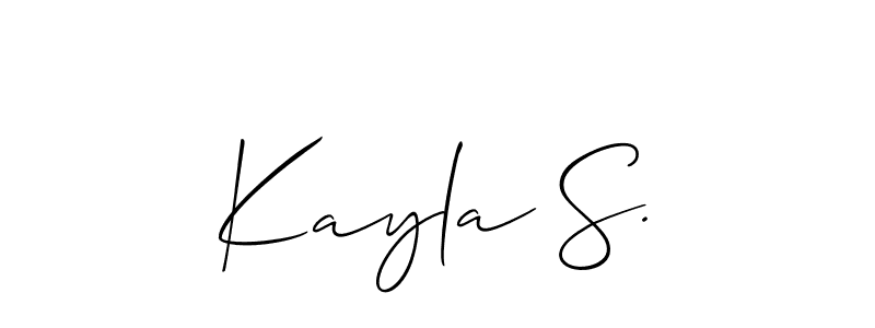 Once you've used our free online signature maker to create your best signature Allison_Script style, it's time to enjoy all of the benefits that Kayla S. name signing documents. Kayla S. signature style 2 images and pictures png