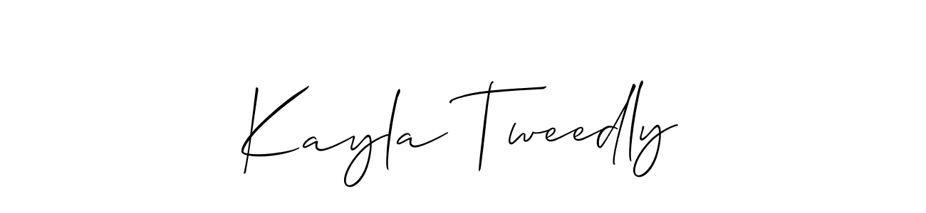 Once you've used our free online signature maker to create your best signature Allison_Script style, it's time to enjoy all of the benefits that Kayla Tweedly name signing documents. Kayla Tweedly signature style 2 images and pictures png