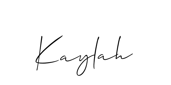 Make a beautiful signature design for name Kaylah. With this signature (Allison_Script) style, you can create a handwritten signature for free. Kaylah signature style 2 images and pictures png