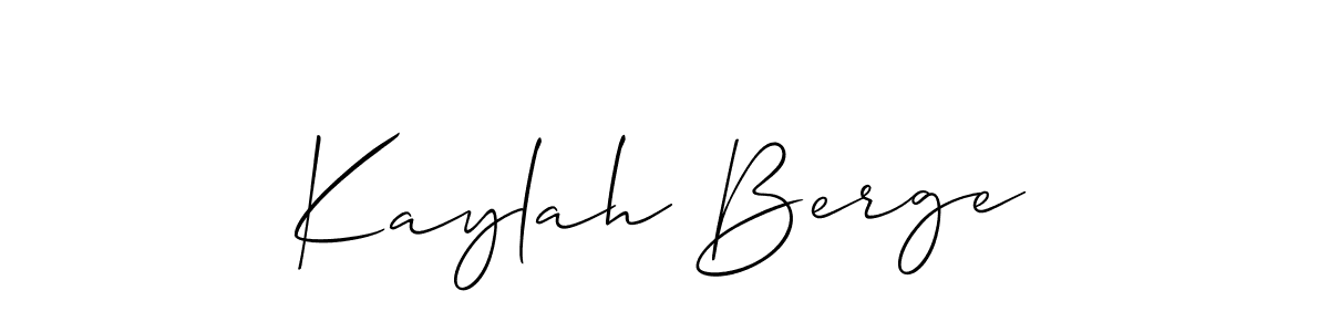 if you are searching for the best signature style for your name Kaylah Berge. so please give up your signature search. here we have designed multiple signature styles  using Allison_Script. Kaylah Berge signature style 2 images and pictures png