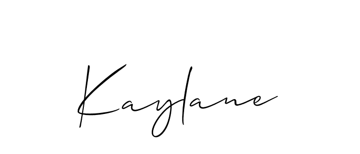 Make a beautiful signature design for name Kaylane. With this signature (Allison_Script) style, you can create a handwritten signature for free. Kaylane signature style 2 images and pictures png