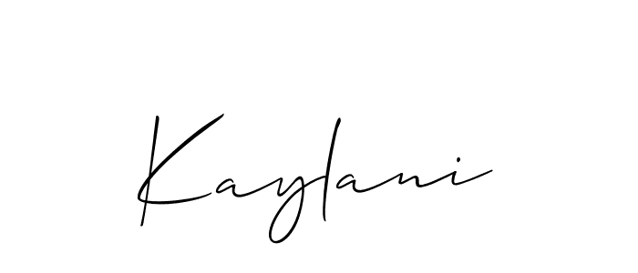 Kaylani stylish signature style. Best Handwritten Sign (Allison_Script) for my name. Handwritten Signature Collection Ideas for my name Kaylani. Kaylani signature style 2 images and pictures png