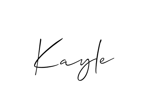 Kayle stylish signature style. Best Handwritten Sign (Allison_Script) for my name. Handwritten Signature Collection Ideas for my name Kayle. Kayle signature style 2 images and pictures png