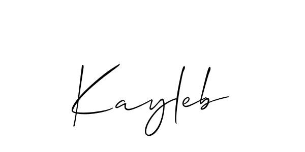 How to make Kayleb signature? Allison_Script is a professional autograph style. Create handwritten signature for Kayleb name. Kayleb signature style 2 images and pictures png