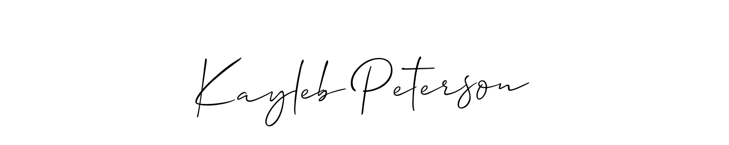 It looks lik you need a new signature style for name Kayleb Peterson. Design unique handwritten (Allison_Script) signature with our free signature maker in just a few clicks. Kayleb Peterson signature style 2 images and pictures png