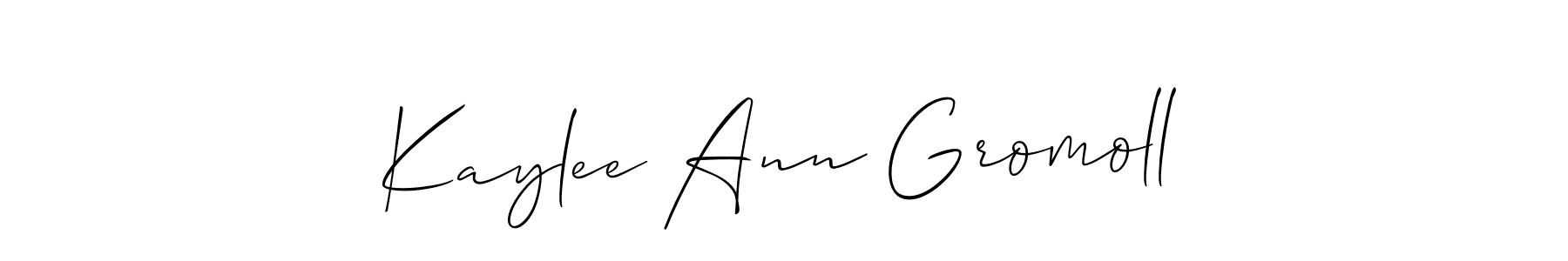 Allison_Script is a professional signature style that is perfect for those who want to add a touch of class to their signature. It is also a great choice for those who want to make their signature more unique. Get Kaylee Ann Gromoll name to fancy signature for free. Kaylee Ann Gromoll signature style 2 images and pictures png