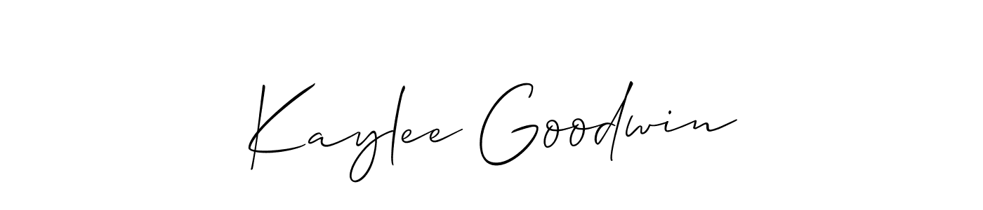 Make a beautiful signature design for name Kaylee Goodwin. With this signature (Allison_Script) style, you can create a handwritten signature for free. Kaylee Goodwin signature style 2 images and pictures png
