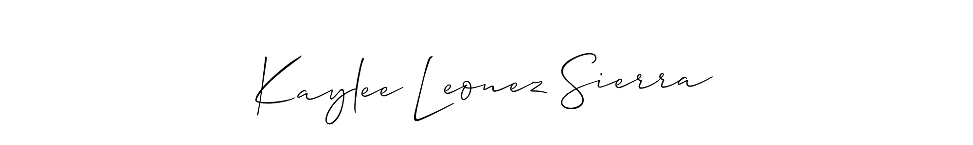 Design your own signature with our free online signature maker. With this signature software, you can create a handwritten (Allison_Script) signature for name Kaylee Leonez Sierra. Kaylee Leonez Sierra signature style 2 images and pictures png