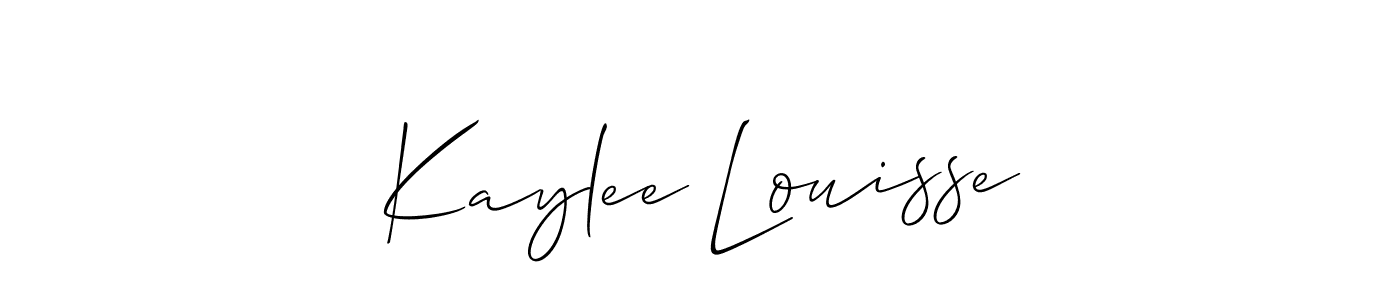Make a beautiful signature design for name Kaylee Louisse. With this signature (Allison_Script) style, you can create a handwritten signature for free. Kaylee Louisse signature style 2 images and pictures png