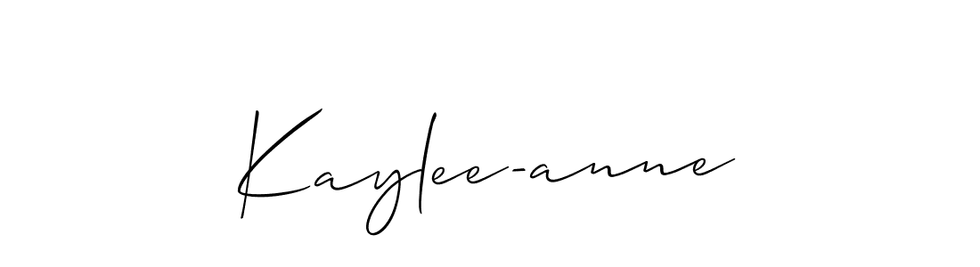 Create a beautiful signature design for name Kaylee-anne. With this signature (Allison_Script) fonts, you can make a handwritten signature for free. Kaylee-anne signature style 2 images and pictures png