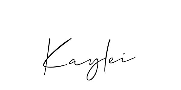 Create a beautiful signature design for name Kaylei. With this signature (Allison_Script) fonts, you can make a handwritten signature for free. Kaylei signature style 2 images and pictures png