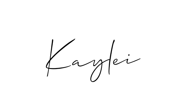 Create a beautiful signature design for name Kaylei. With this signature (Allison_Script) fonts, you can make a handwritten signature for free. Kaylei signature style 2 images and pictures png