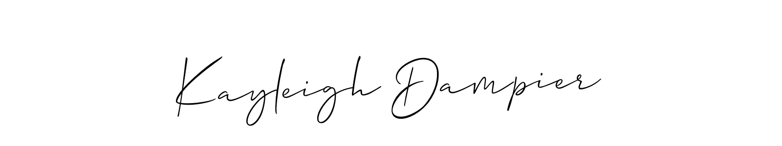 You should practise on your own different ways (Allison_Script) to write your name (Kayleigh Dampier) in signature. don't let someone else do it for you. Kayleigh Dampier signature style 2 images and pictures png