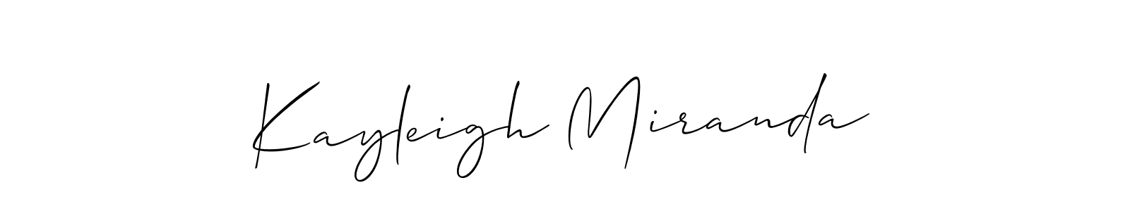 Also You can easily find your signature by using the search form. We will create Kayleigh Miranda name handwritten signature images for you free of cost using Allison_Script sign style. Kayleigh Miranda signature style 2 images and pictures png