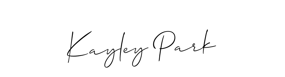 Create a beautiful signature design for name Kayley Park. With this signature (Allison_Script) fonts, you can make a handwritten signature for free. Kayley Park signature style 2 images and pictures png