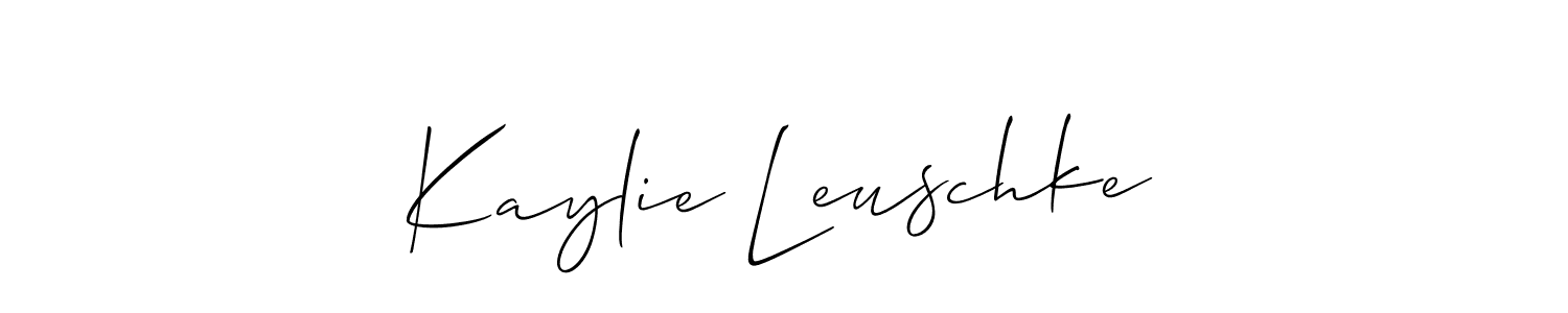 Also You can easily find your signature by using the search form. We will create Kaylie Leuschke name handwritten signature images for you free of cost using Allison_Script sign style. Kaylie Leuschke signature style 2 images and pictures png