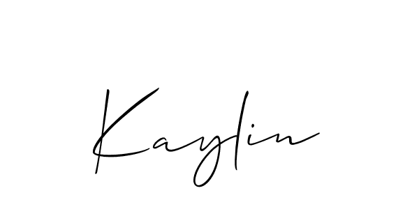 Design your own signature with our free online signature maker. With this signature software, you can create a handwritten (Allison_Script) signature for name Kaylin. Kaylin signature style 2 images and pictures png