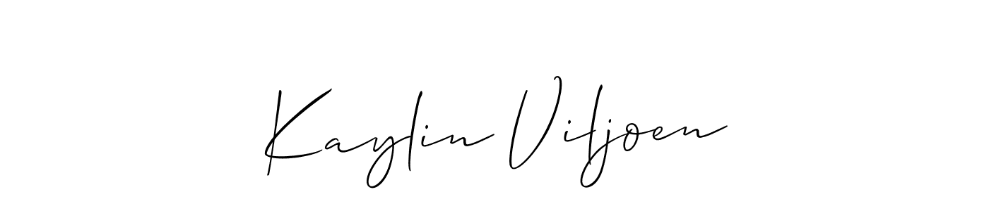 Use a signature maker to create a handwritten signature online. With this signature software, you can design (Allison_Script) your own signature for name Kaylin Viljoen. Kaylin Viljoen signature style 2 images and pictures png