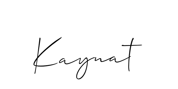 Make a beautiful signature design for name Kaynat. With this signature (Allison_Script) style, you can create a handwritten signature for free. Kaynat signature style 2 images and pictures png