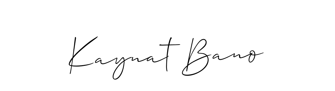 Also we have Kaynat Bano name is the best signature style. Create professional handwritten signature collection using Allison_Script autograph style. Kaynat Bano signature style 2 images and pictures png