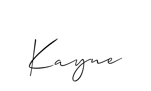 How to make Kayne signature? Allison_Script is a professional autograph style. Create handwritten signature for Kayne name. Kayne signature style 2 images and pictures png