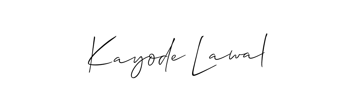 Use a signature maker to create a handwritten signature online. With this signature software, you can design (Allison_Script) your own signature for name Kayode Lawal. Kayode Lawal signature style 2 images and pictures png