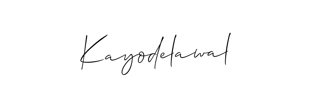 You should practise on your own different ways (Allison_Script) to write your name (Kayodelawal) in signature. don't let someone else do it for you. Kayodelawal signature style 2 images and pictures png