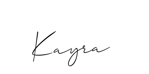 How to make Kayra  signature? Allison_Script is a professional autograph style. Create handwritten signature for Kayra  name. Kayra  signature style 2 images and pictures png