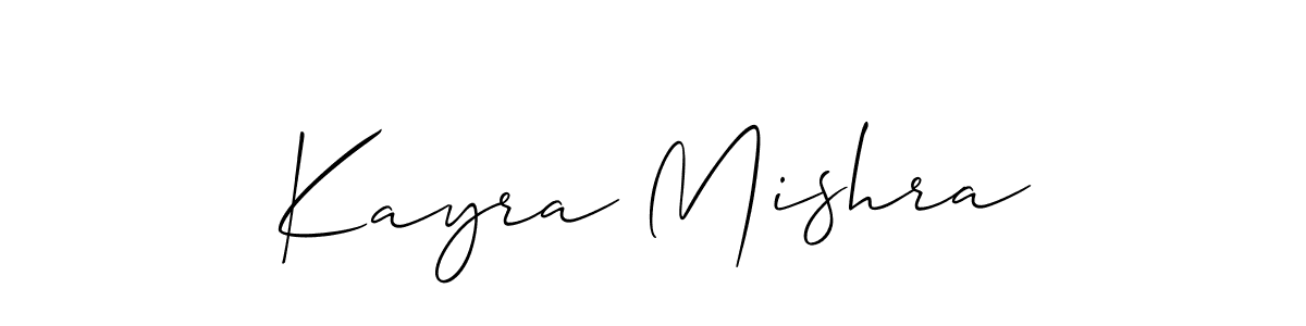 You should practise on your own different ways (Allison_Script) to write your name (Kayra Mishra) in signature. don't let someone else do it for you. Kayra Mishra signature style 2 images and pictures png
