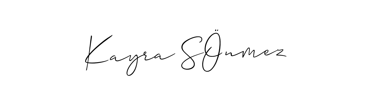 How to make Kayra SÖnmez signature? Allison_Script is a professional autograph style. Create handwritten signature for Kayra SÖnmez name. Kayra SÖnmez signature style 2 images and pictures png