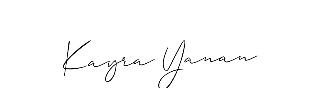 How to make Kayra Yanan signature? Allison_Script is a professional autograph style. Create handwritten signature for Kayra Yanan name. Kayra Yanan signature style 2 images and pictures png
