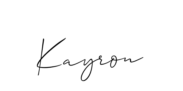 It looks lik you need a new signature style for name Kayron. Design unique handwritten (Allison_Script) signature with our free signature maker in just a few clicks. Kayron signature style 2 images and pictures png