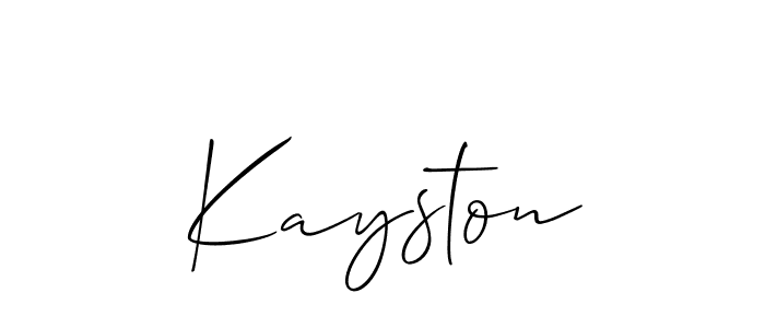 Also we have Kayston name is the best signature style. Create professional handwritten signature collection using Allison_Script autograph style. Kayston signature style 2 images and pictures png