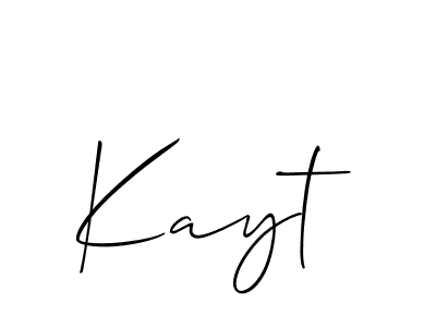 Allison_Script is a professional signature style that is perfect for those who want to add a touch of class to their signature. It is also a great choice for those who want to make their signature more unique. Get Kayt name to fancy signature for free. Kayt signature style 2 images and pictures png