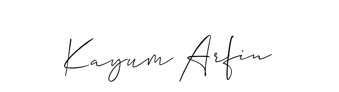 You can use this online signature creator to create a handwritten signature for the name Kayum Arfin. This is the best online autograph maker. Kayum Arfin signature style 2 images and pictures png