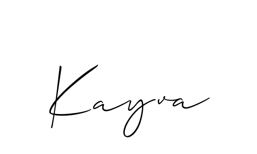 The best way (Allison_Script) to make a short signature is to pick only two or three words in your name. The name Kayva include a total of six letters. For converting this name. Kayva signature style 2 images and pictures png