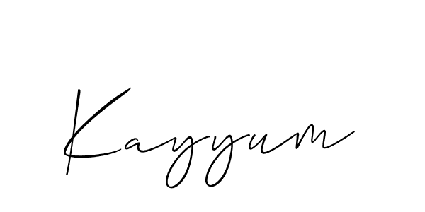 How to make Kayyum signature? Allison_Script is a professional autograph style. Create handwritten signature for Kayyum name. Kayyum signature style 2 images and pictures png