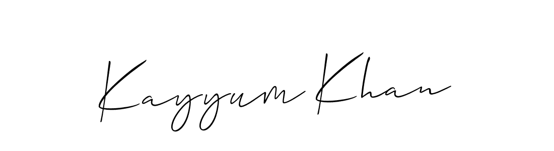 How to Draw Kayyum Khan signature style? Allison_Script is a latest design signature styles for name Kayyum Khan. Kayyum Khan signature style 2 images and pictures png