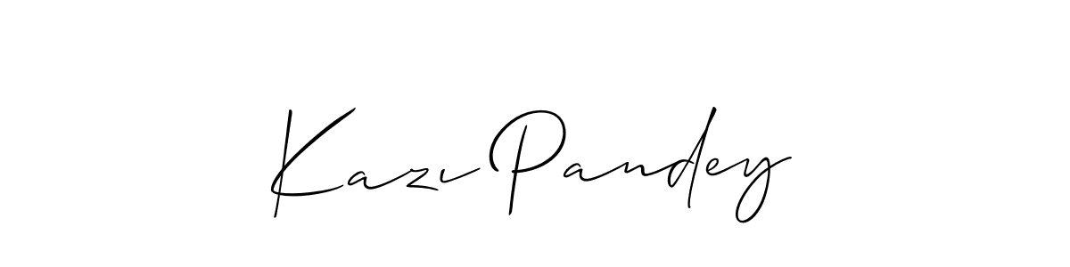 Allison_Script is a professional signature style that is perfect for those who want to add a touch of class to their signature. It is also a great choice for those who want to make their signature more unique. Get Kazı Pandey name to fancy signature for free. Kazı Pandey signature style 2 images and pictures png