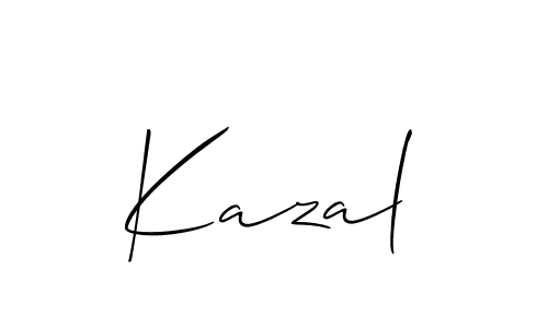 Also we have Kazal name is the best signature style. Create professional handwritten signature collection using Allison_Script autograph style. Kazal signature style 2 images and pictures png