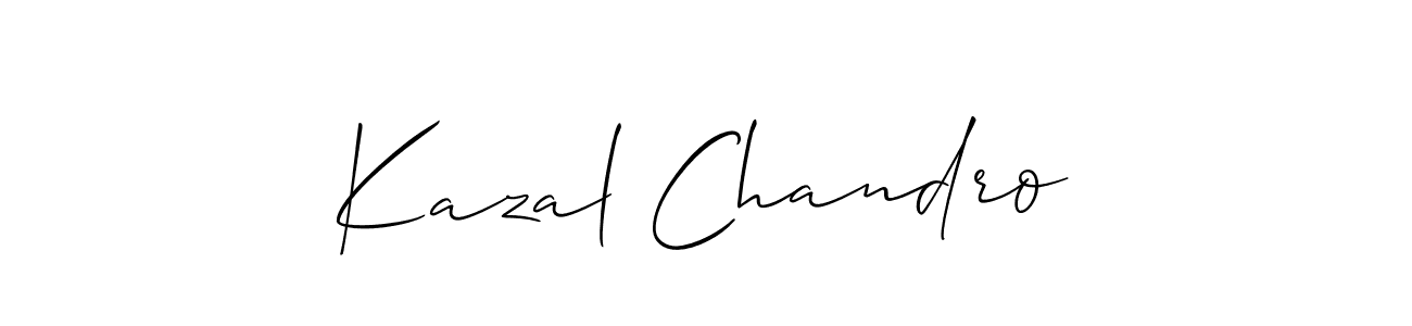 Kazal Chandro stylish signature style. Best Handwritten Sign (Allison_Script) for my name. Handwritten Signature Collection Ideas for my name Kazal Chandro. Kazal Chandro signature style 2 images and pictures png